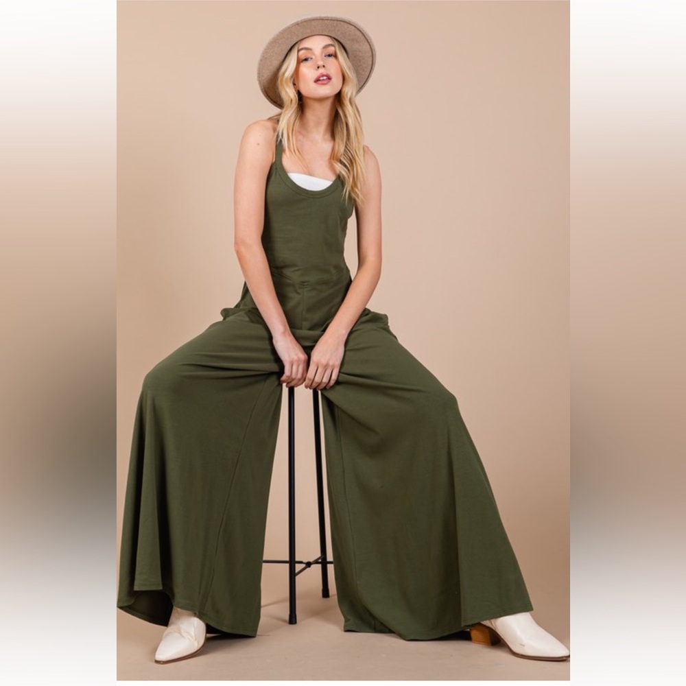 RESTOCKED Fabulous Jumpsuit Solid Wide Leg Knit - Picture 3 of 5
